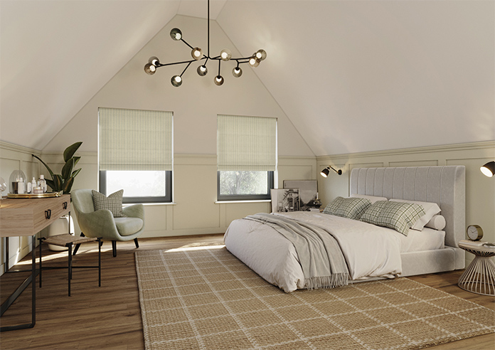 Emily Bond George Stripe, Sage - Roman Blind - Image 6